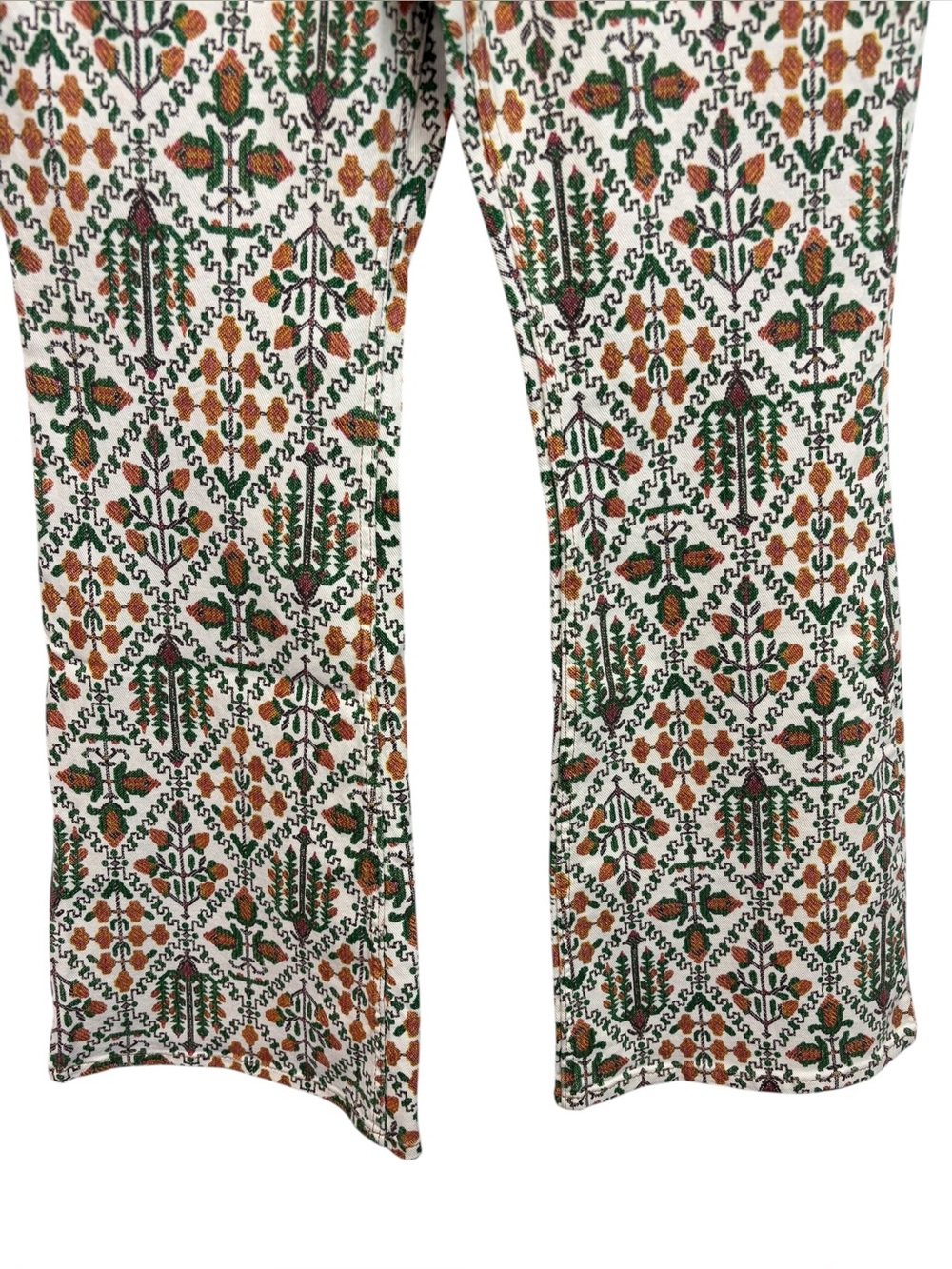 New Wrangler High Rise Fierce Flare Jeans in Green Vintage Garden Size 12/31 - Picture 6 of 11